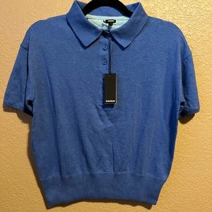 NWT Monrow Polo Sweater Tee Size S